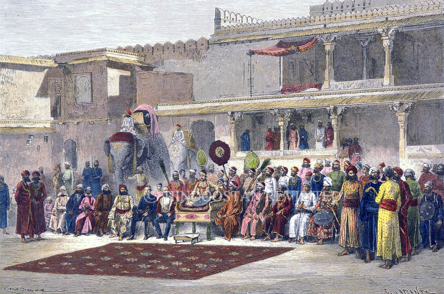 /data/Original Prints/Historical/DURBAR OF THE MAHARAJAH OF OUDEYPOOR.jpg